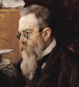 Valentin Serov Crop of portrait of the composer Nikolai Andreyevich Rimsky-Korsakov oil painting artist